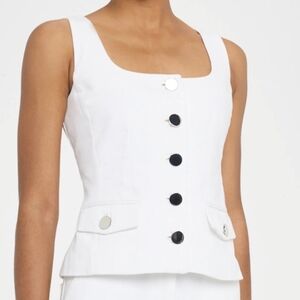 Toccin Georgia Scoop-Neck Denim Vest NWT